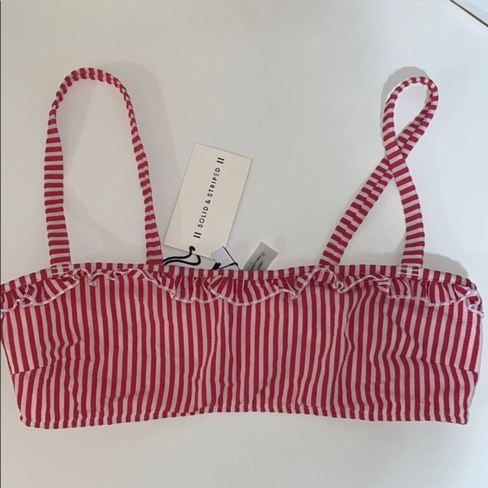 Solid & Striped 🆕 Red Bikini Top- Size Small